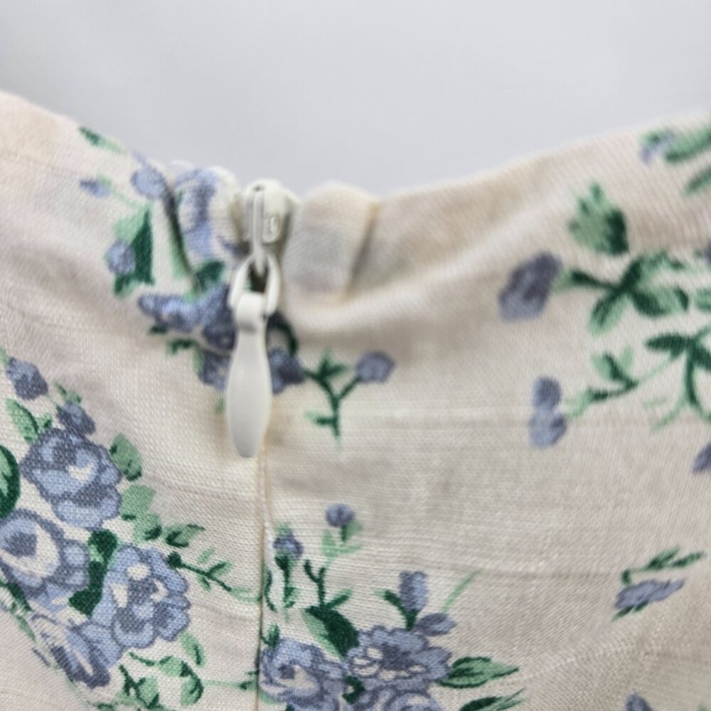 En Creme Cream Blue Floral Hi-Low Dress Size Large - Picture 15 of 16